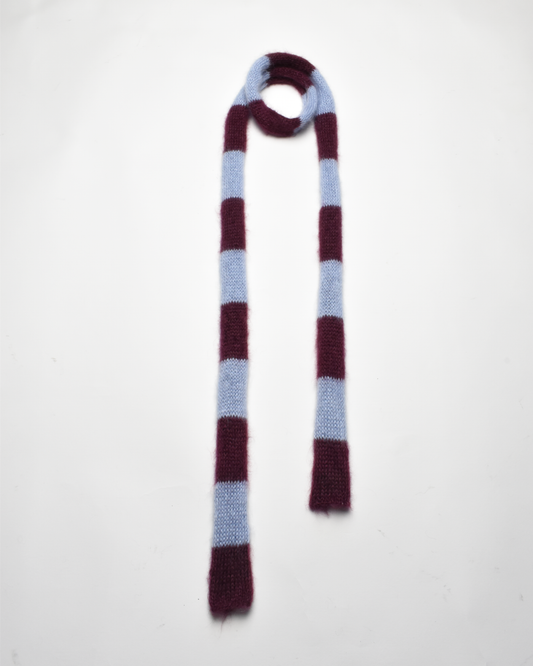 Striped Scarf Mohair Silk 01