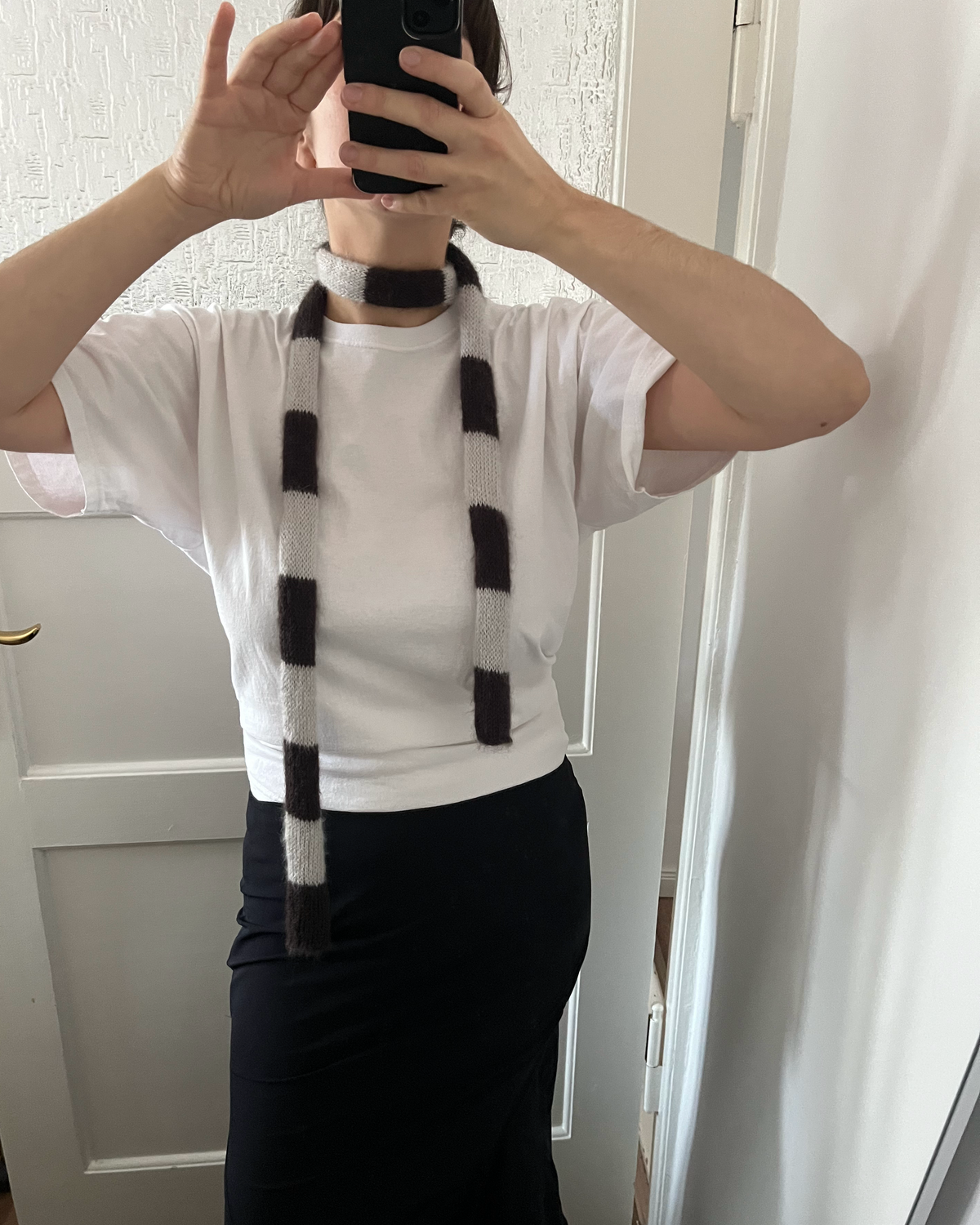 Striped Scarf Mohair Silk 02