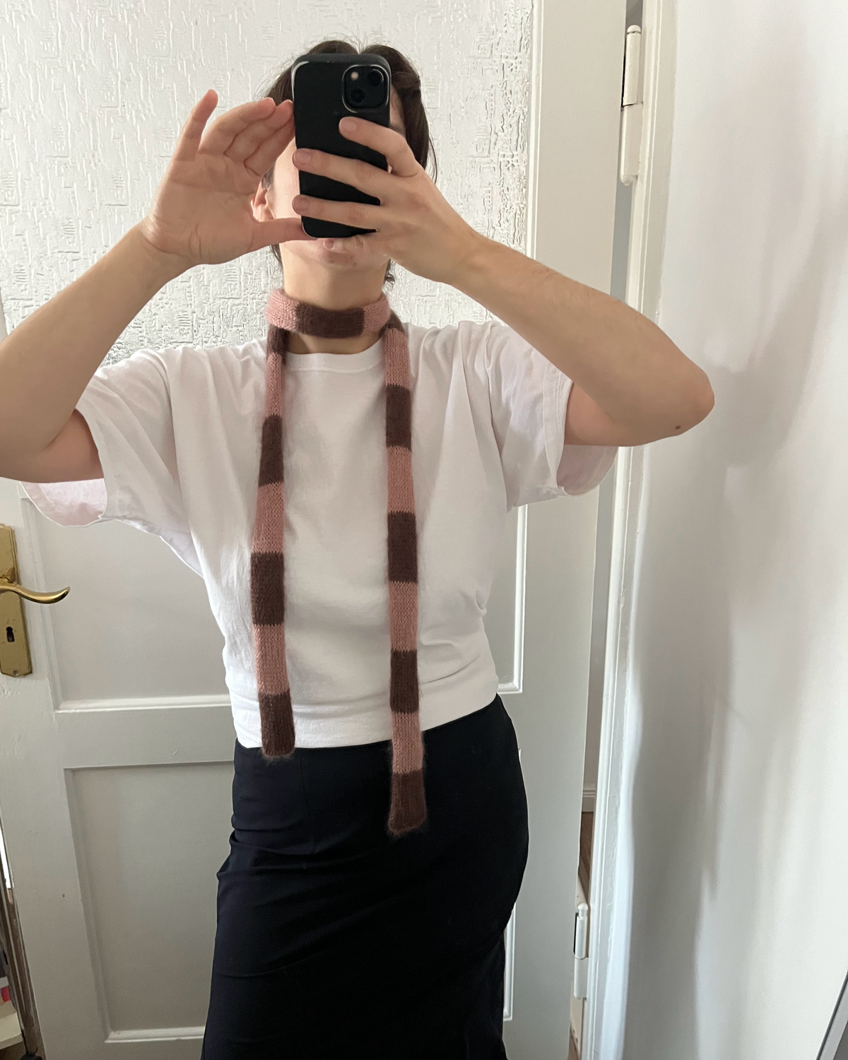 Striped Scarf Mohair Silk 04